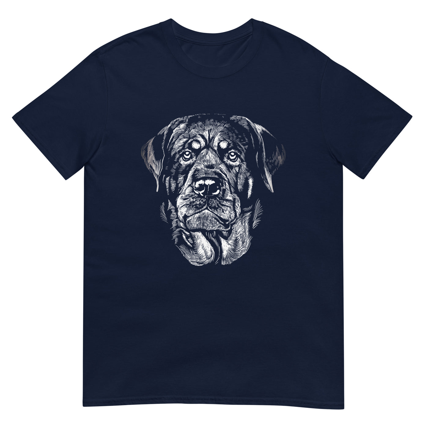 Rottweiler Porträt - Monochrome Fotografie - Herren T-Shirt Other_Niches xxx yyy zzz Navy