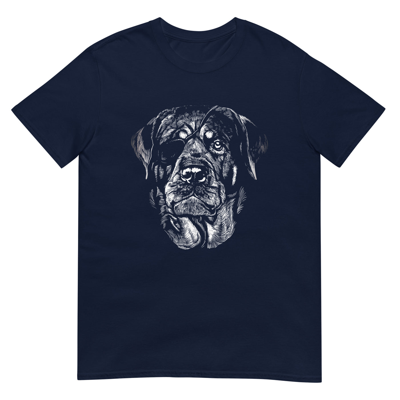 Rottweiler mit Augenklappe - Monochrome Fotografie - Herren T-Shirt Other_Niches xxx yyy zzz Navy