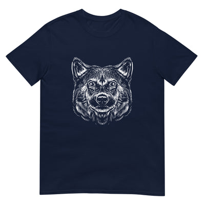 Shiba-Inu Hundegesichtsporträt - Herren T-Shirt Other_Niches xxx yyy zzz Navy