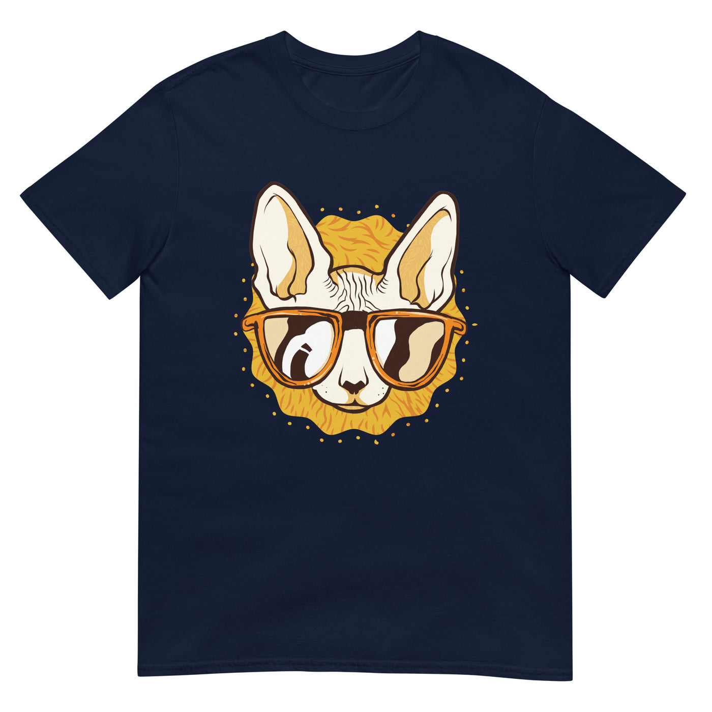 Sphynx-Hund mit Sonnenbrille - Gesichtsporträt - Herren T-Shirt Other_Niches xxx yyy zzz Navy