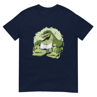 Starker Alligator-Krokodil zeigt seine Muskeln - Herren T-Shirt Other_Niches xxx yyy zzz Navy