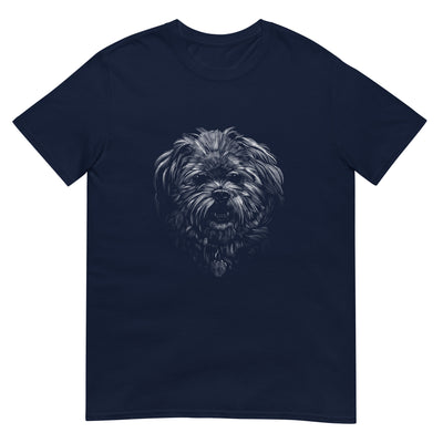 Terrier Shih-Tzu Hund - Monochrome Fotografie - Herren T-Shirt Other_Niches xxx yyy zzz Navy