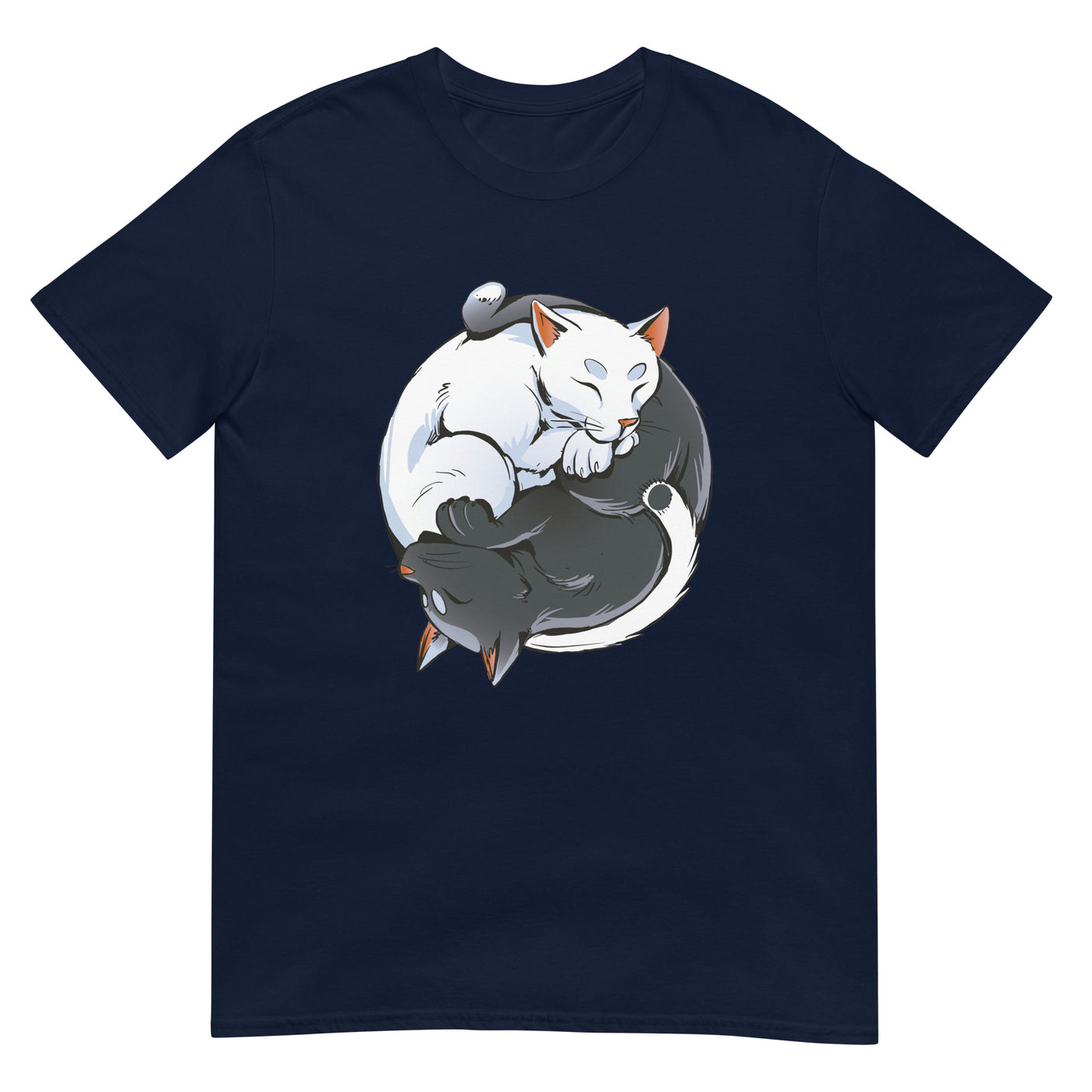 Yin und Yang Katzen - Schwarz und Weiß - Zen - Herren T-Shirt Other_Niches xxx yyy zzz Navy