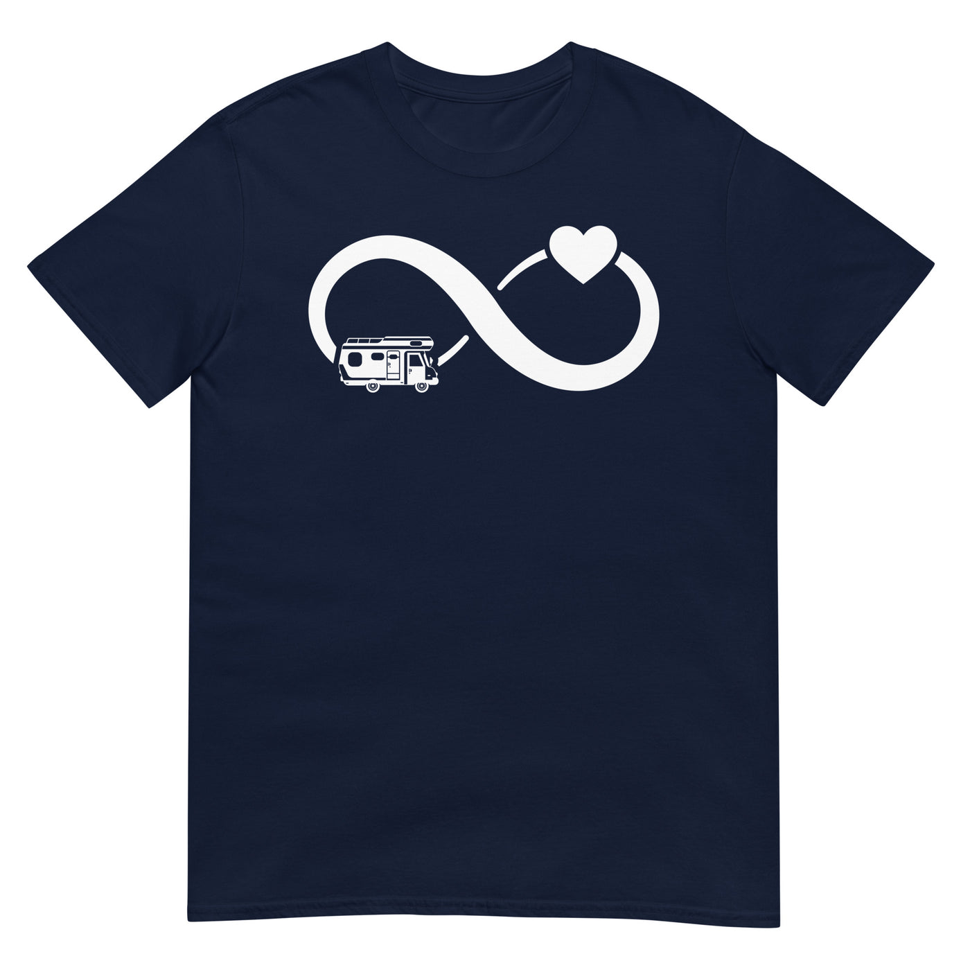 Infinity Heart and Camping - T-Shirt (Unisex) camping xxx yyy zzz Navy