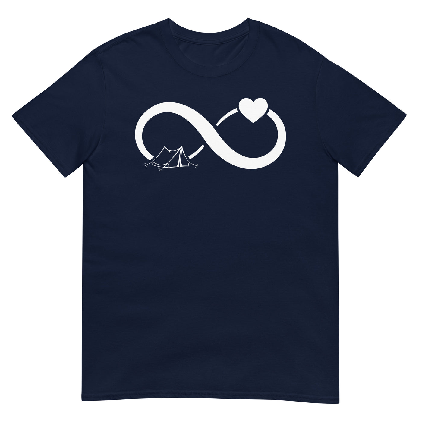 Infinity Heart and Camping 1 - T-Shirt (Unisex) camping xxx yyy zzz Navy