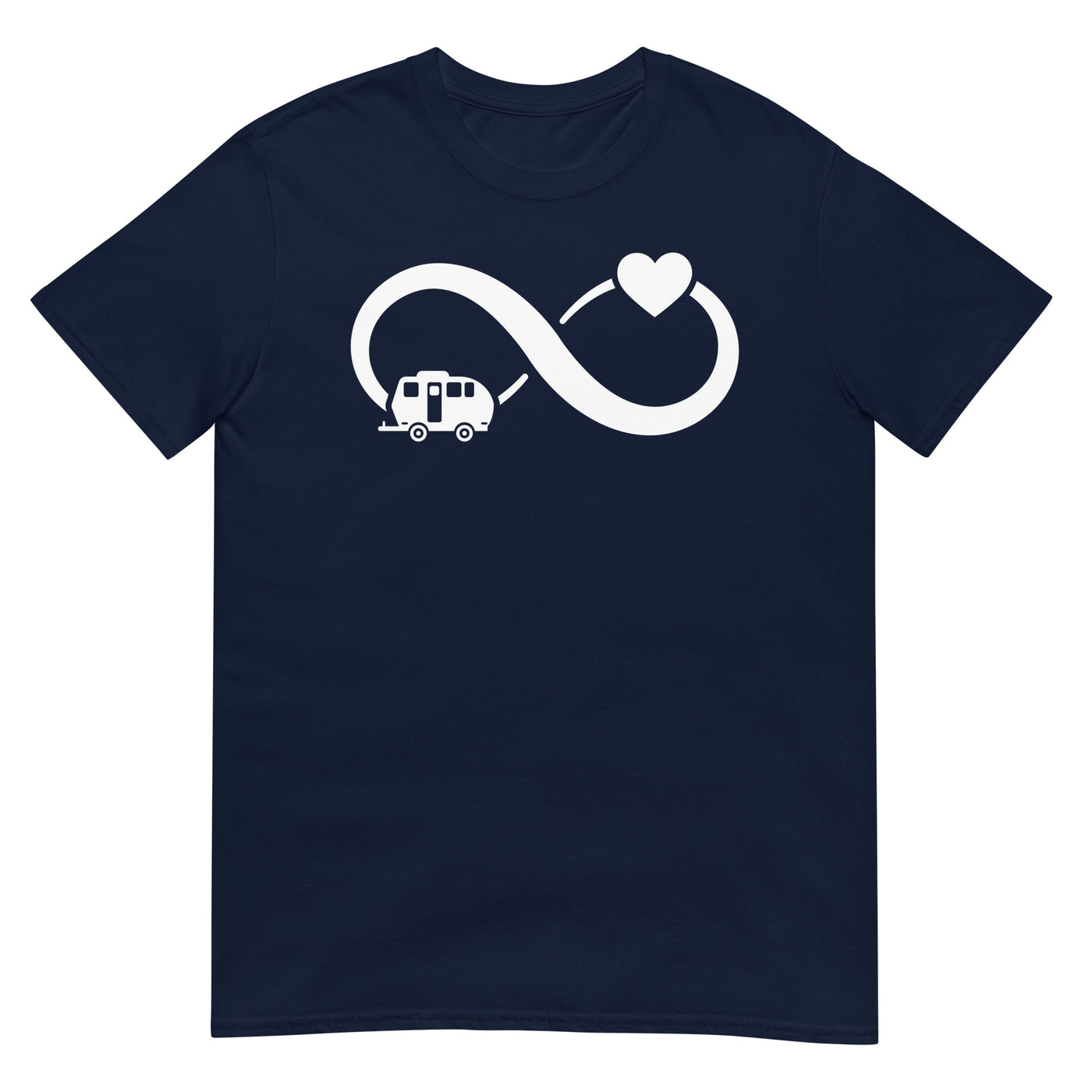 Infinity Heart and Camping 2 - T-Shirt (Unisex) camping xxx yyy zzz Navy
