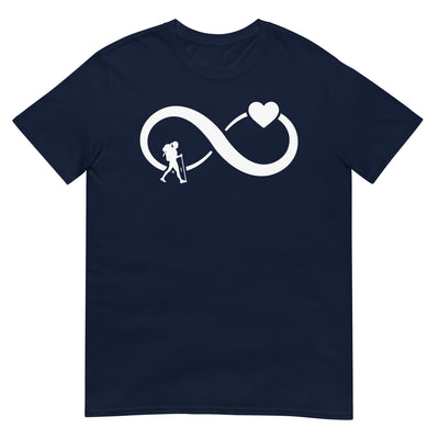 Infinity Heart and Hiking 1 - T-Shirt (Unisex) wandern xxx yyy zzz Navy