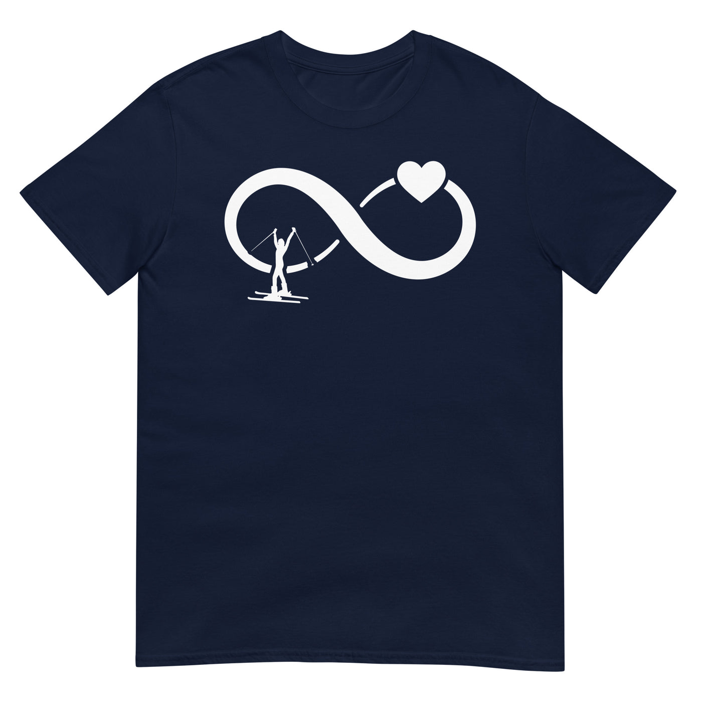 Infinity Heart and Skiing 1 - T-Shirt (Unisex) klettern ski xxx yyy zzz Navy