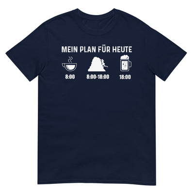 Mein Plan Für Heute 1 - T-Shirt (Unisex) klettern xxx yyy zzz Navy