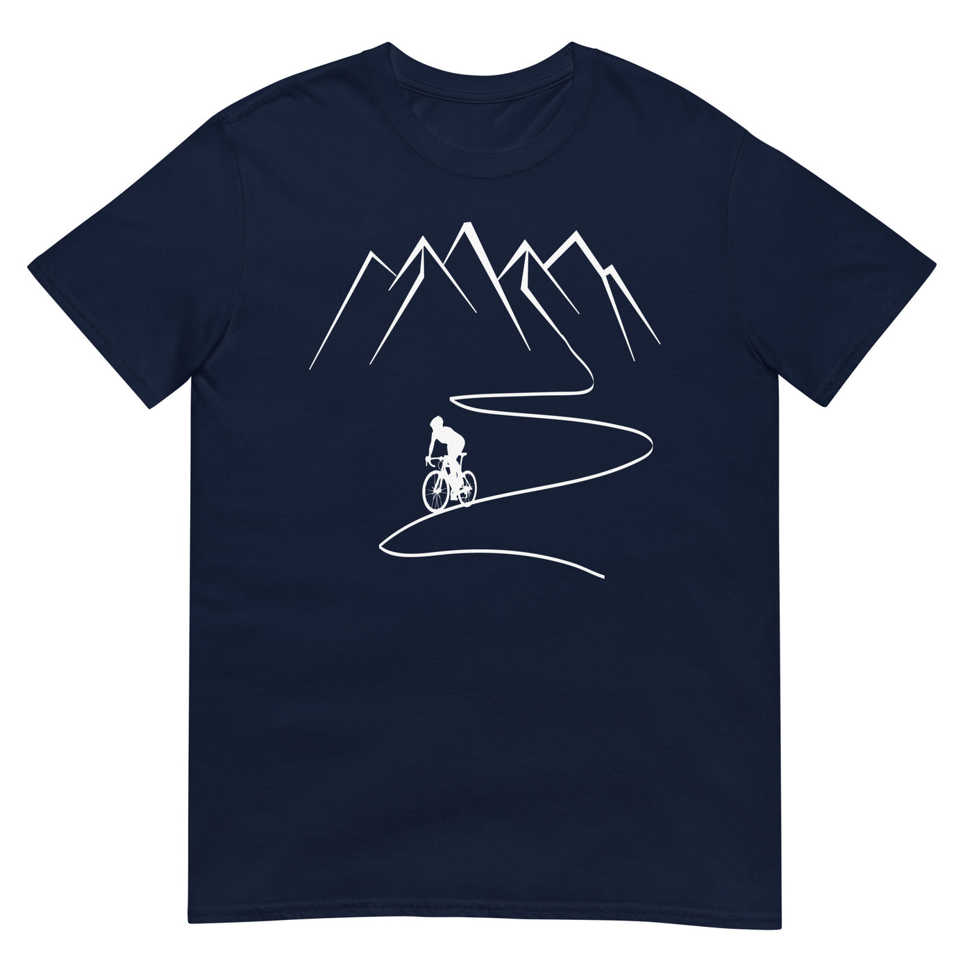 Berge - Kurve Linie - Radfahren - T-Shirt (Unisex) fahrrad xxx yyy zzz Navy