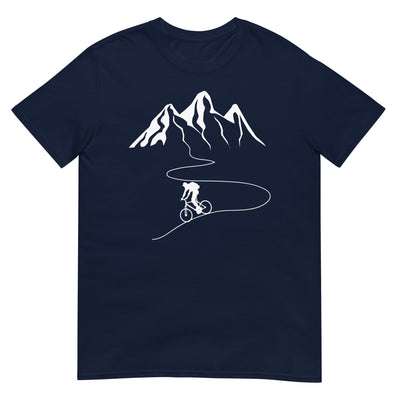 Berge - Kurve Linie - Radfahren - T-Shirt (Unisex) fahrrad xxx yyy zzz Navy