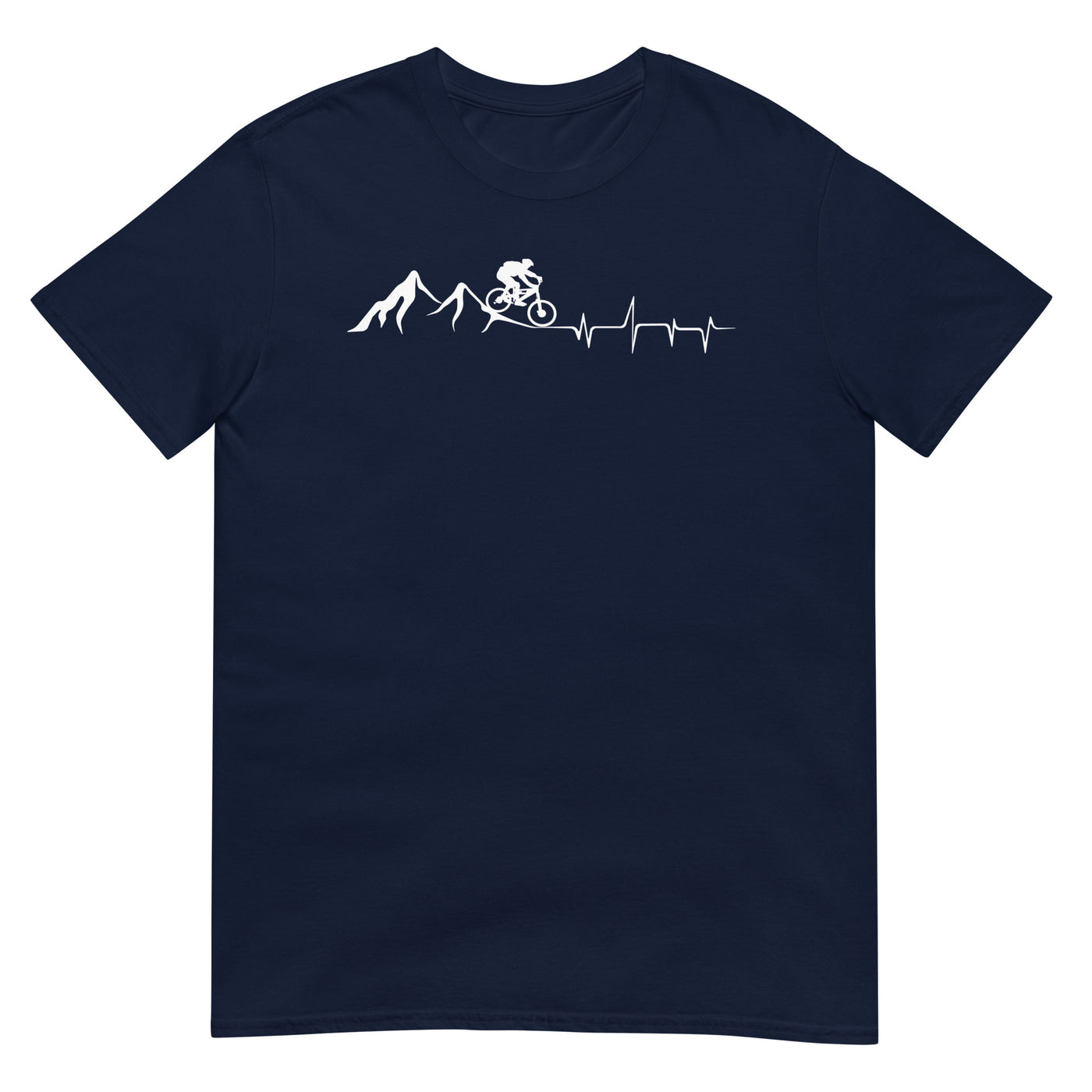 Berge - Herzschlag - Mountainbiking - (M) - T-Shirt (Unisex) xxx yyy zzz Navy