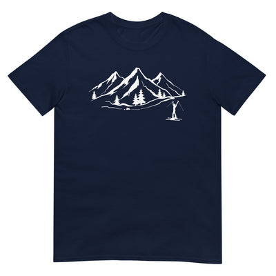 Berge 1 und Skifahren - T-Shirt (Unisex) klettern ski xxx yyy zzz Navy