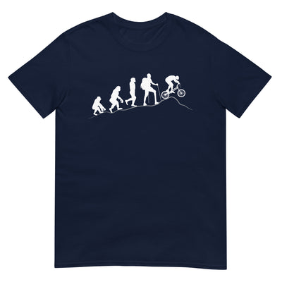 Mountainbike Evolution - (M) - T-Shirt (Unisex) xxx yyy zzz Navy
