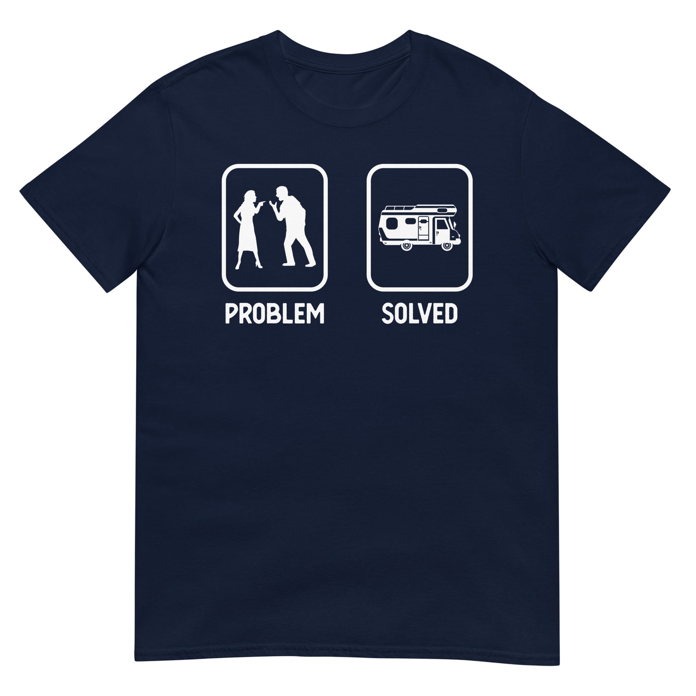 Problem Solved - Camping Van - T-Shirt (Unisex) camping xxx yyy zzz Navy