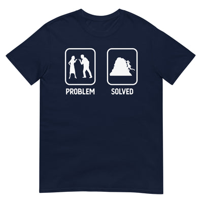 Problem Solved - Frau Klettern - T-Shirt (Unisex) klettern xxx yyy zzz Navy