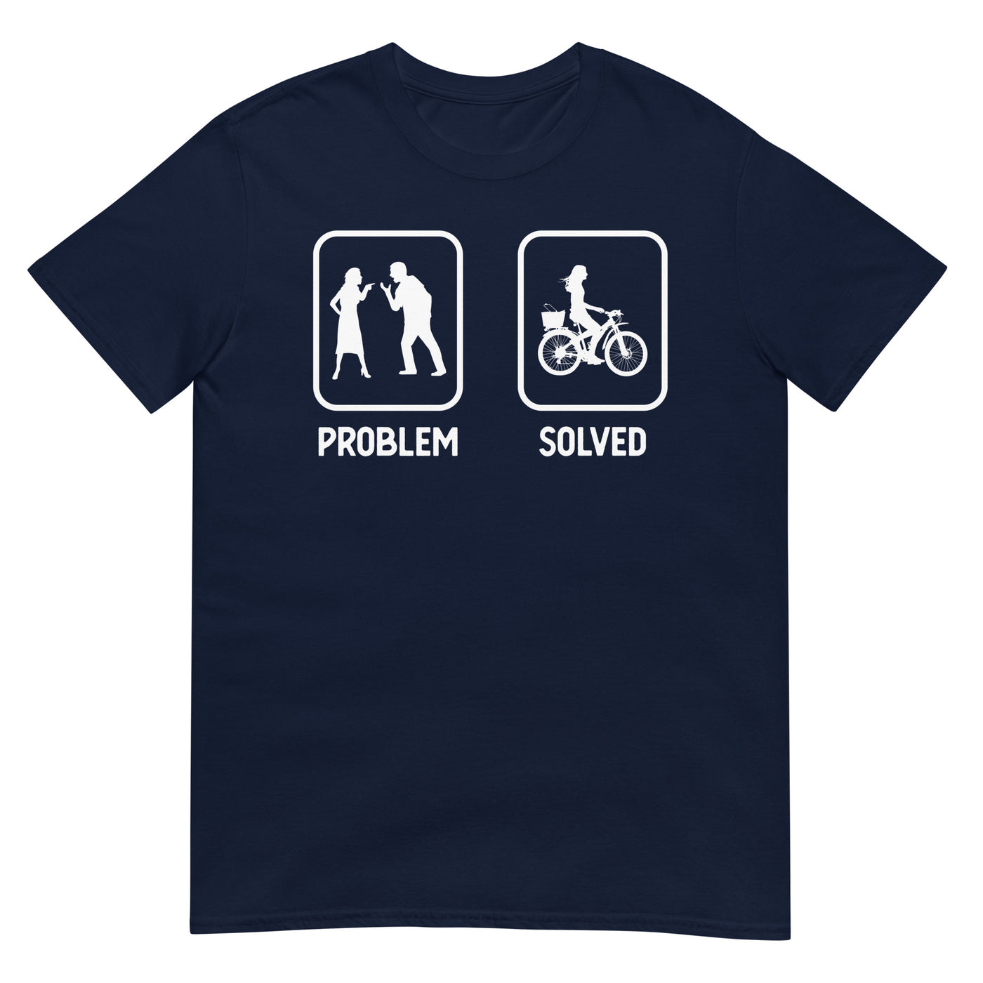 Problem Solved - Frau Radfahren - T-Shirt (Unisex) fahrrad xxx yyy zzz Navy