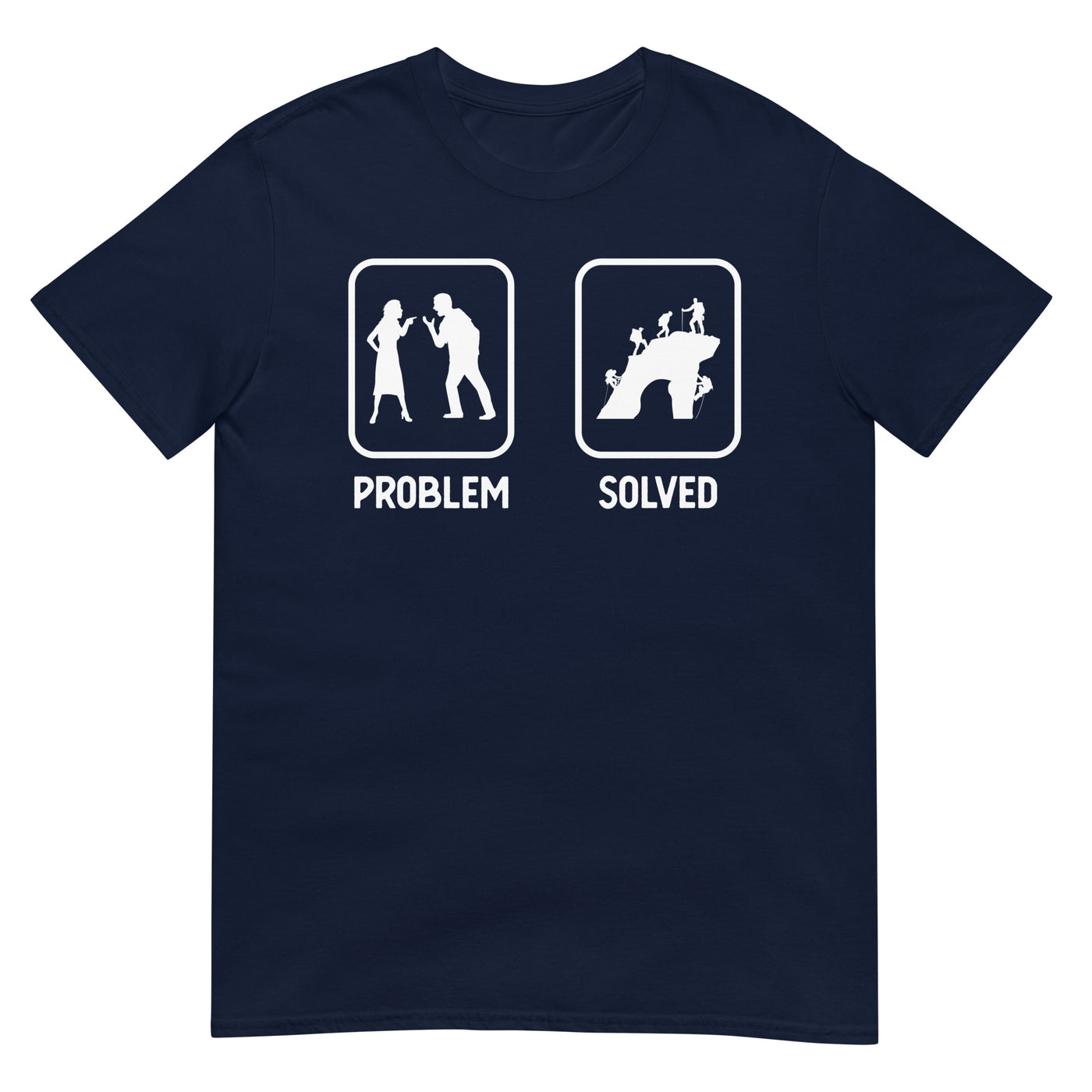 Problem Solved - Mann Klettern - T-Shirt (Unisex) klettern xxx yyy zzz Navy
