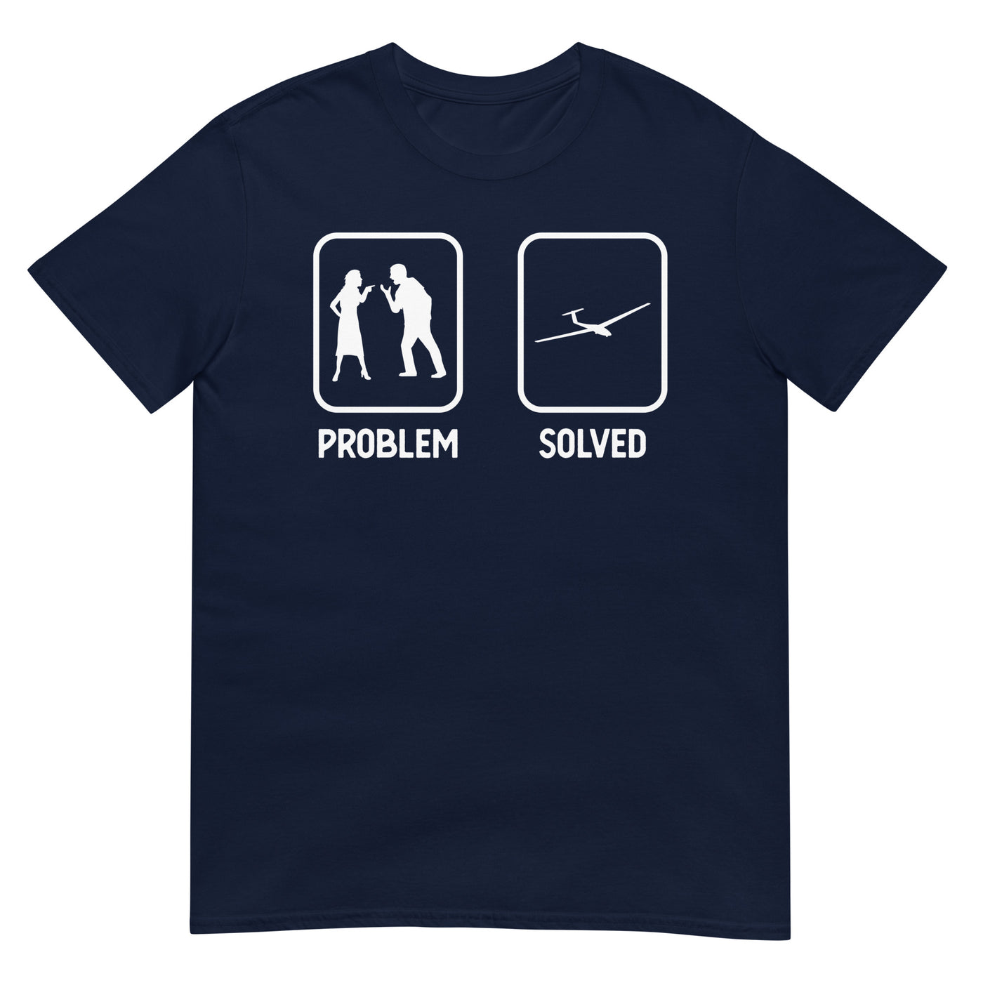 Problem Solved - Segelflugzeug - T-Shirt (Unisex) berge xxx yyy zzz Navy