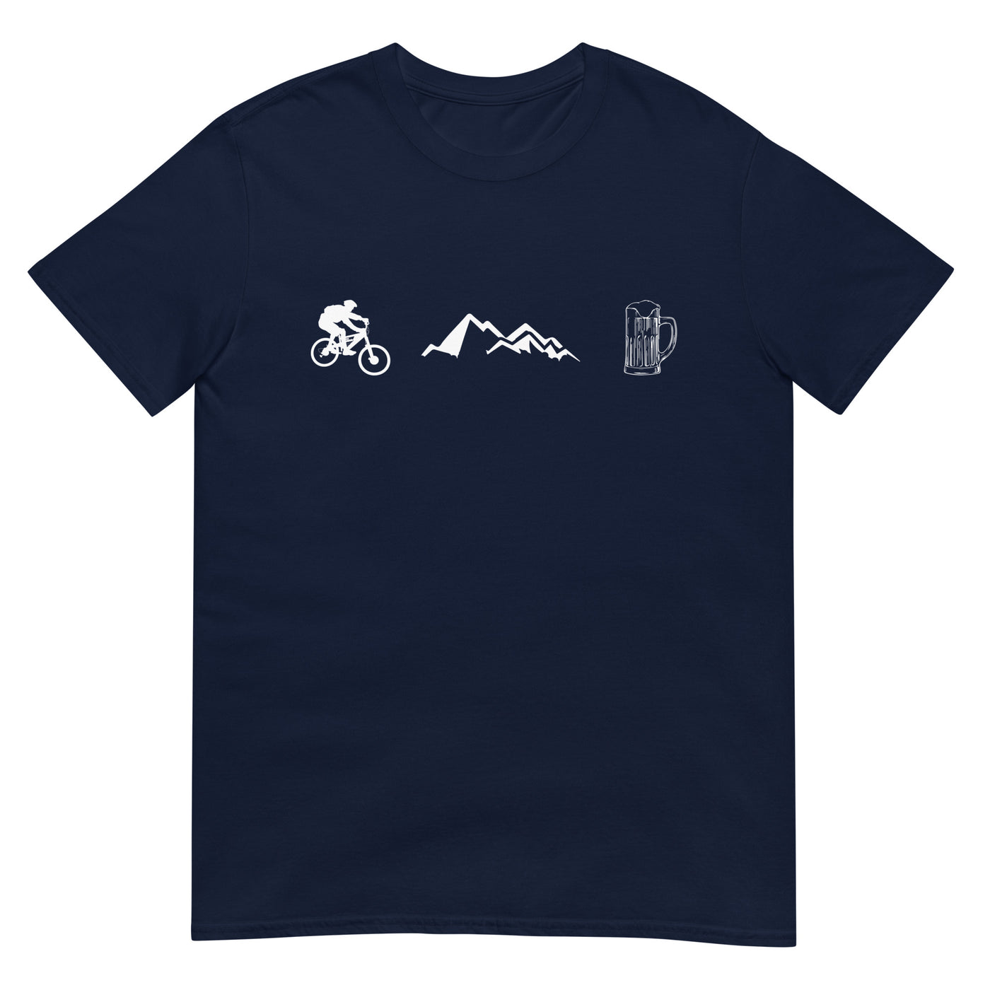 Radfahren, Berge und Bier - T-Shirt (Unisex) fahrrad xxx yyy zzz Navy