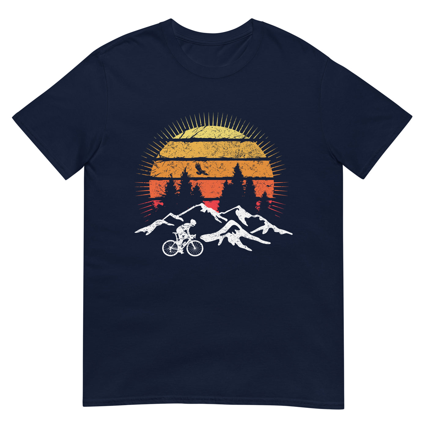 Radfahrer und Sonne Vintage - T-Shirt (Unisex) fahrrad xxx yyy zzz Navy