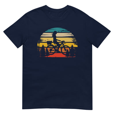 Retro Sonne und Radfahren - T-Shirt (Unisex) fahrrad xxx yyy zzz Navy
