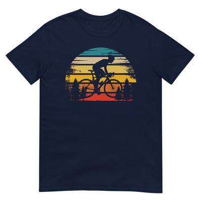 Retro Sonne und Radfahren - T-Shirt (Unisex) fahrrad xxx yyy zzz Navy