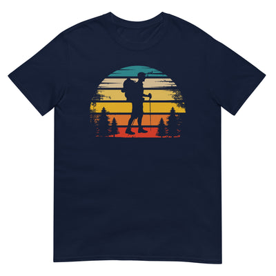 Retro Sonne und Wandern - T-Shirt (Unisex) wandern xxx yyy zzz Navy