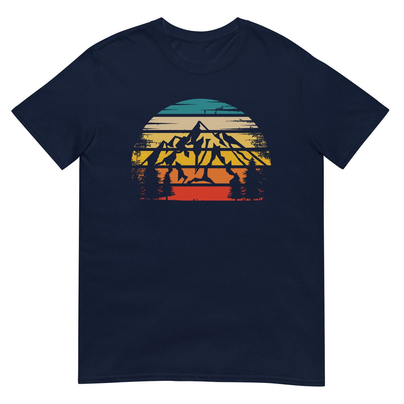 Retro Sonne und Berge - T-Shirt (Unisex) berge xxx yyy zzz Navy