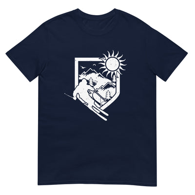 Ski und Brusttasche - T-Shirt (Unisex) klettern ski xxx yyy zzz Navy