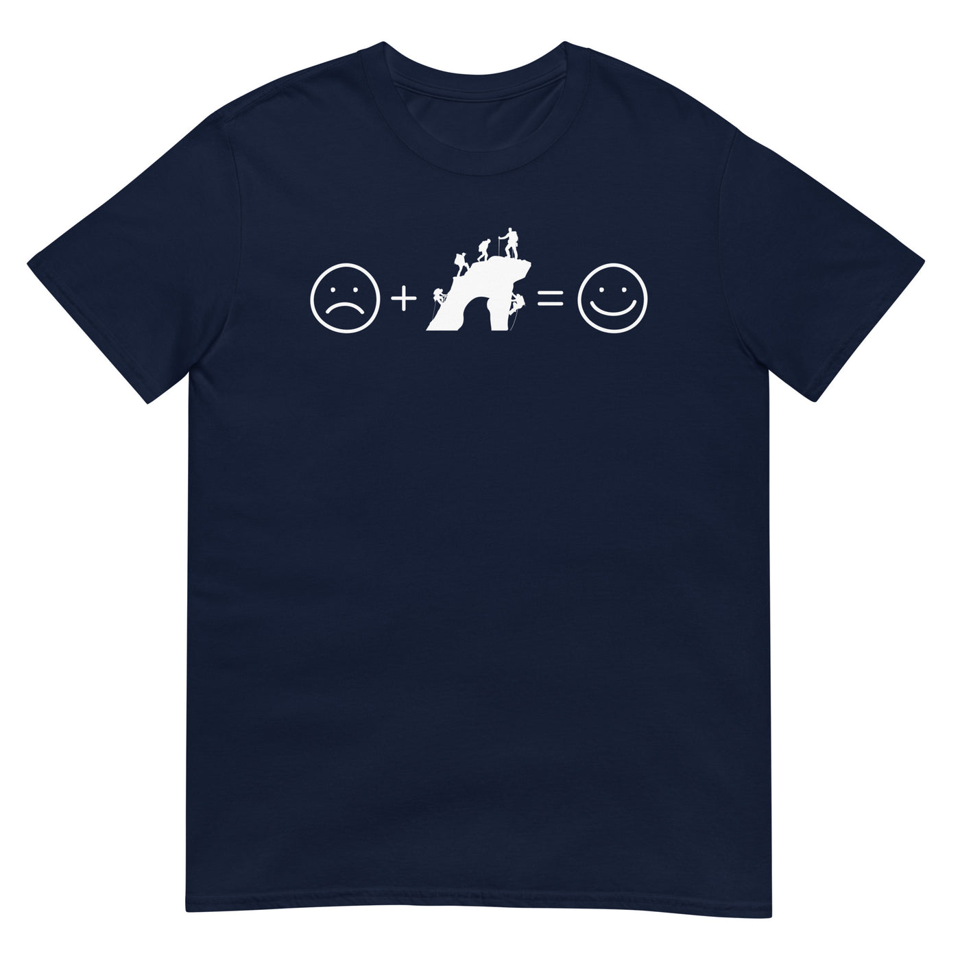 Lächelndes Gesicht und Klettern - T-Shirt (Unisex) klettern xxx yyy zzz Navy