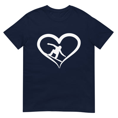 Snowboarder und Herz - T-Shirt (Unisex) snowboarden xxx yyy zzz Navy