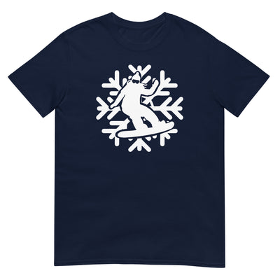 Snowflake - Snowboarding - T-Shirt (Unisex) snowboarden xxx yyy zzz Navy