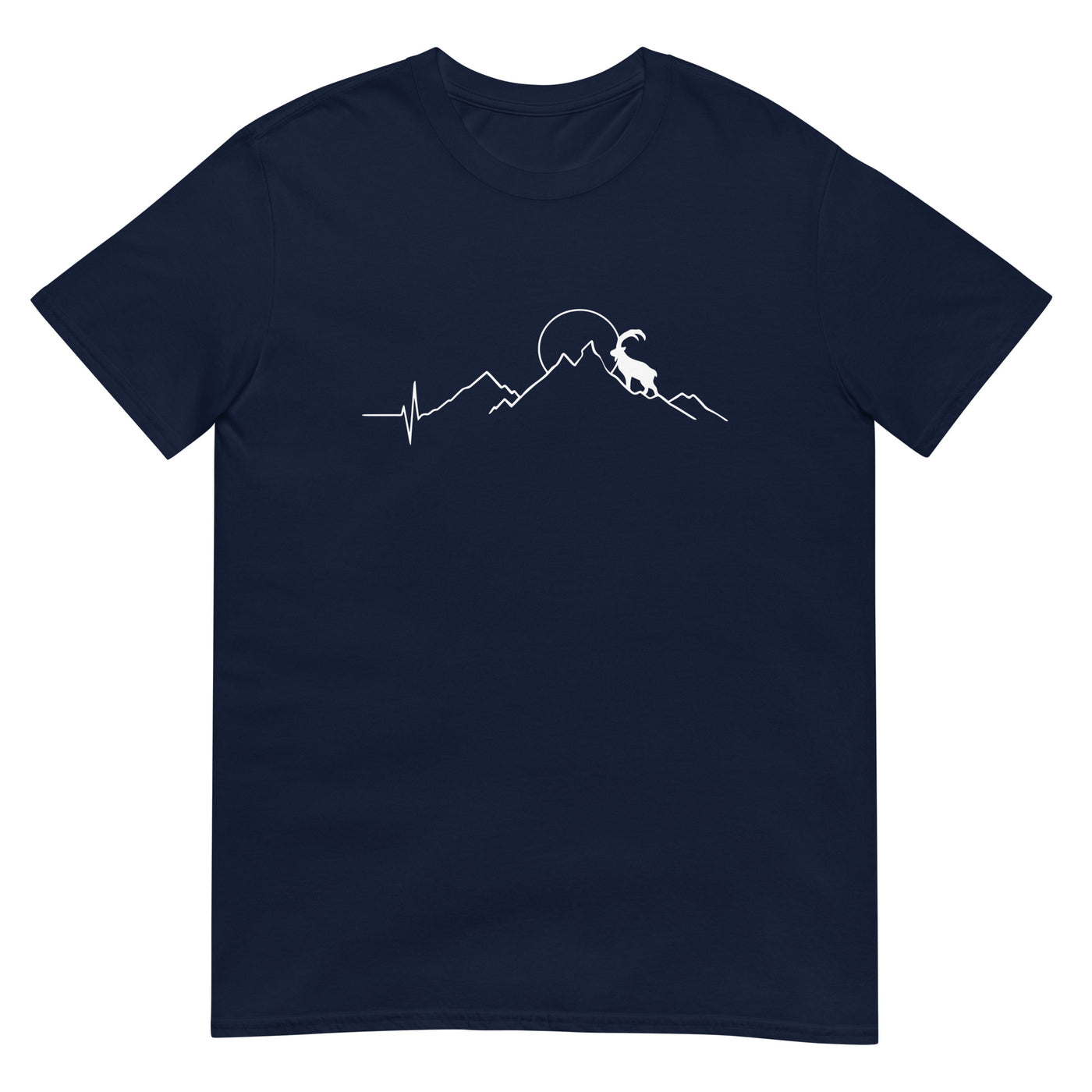 Steinbock und Berg - T-Shirt (Unisex) berge wandern xxx yyy zzz Navy