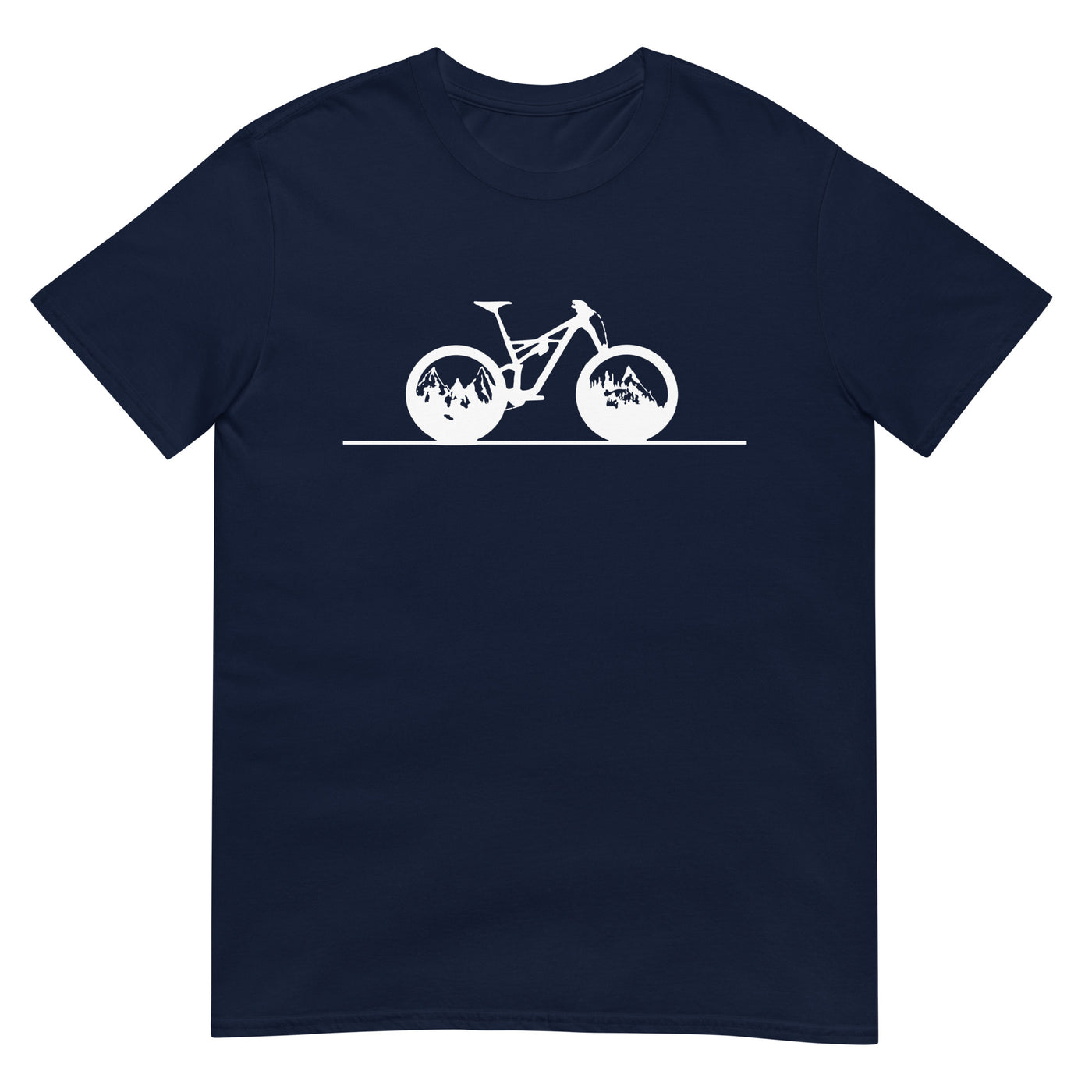 Gerade_Linie_-_Berge_-_Radfahren_-_(F)_(2) - T-Shirt (Unisex) xxx yyy zzz Navy