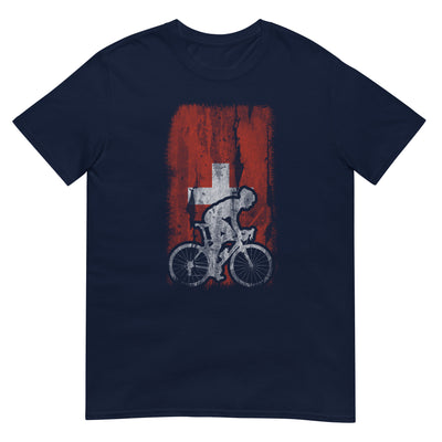 Schweizer Flagge 1 und Radfahren - T-Shirt (Unisex) fahrrad xxx yyy zzz Navy