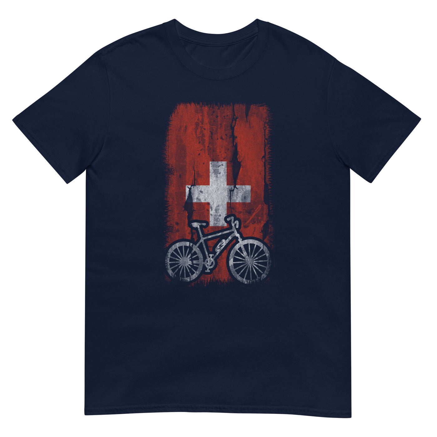 Schweizer Flagge und Ebike - T-Shirt (Unisex) e-bike xxx yyy zzz Navy