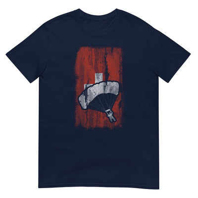 Schweizer Flagge und Paragleiten - T-Shirt (Unisex) berge xxx yyy zzz Navy