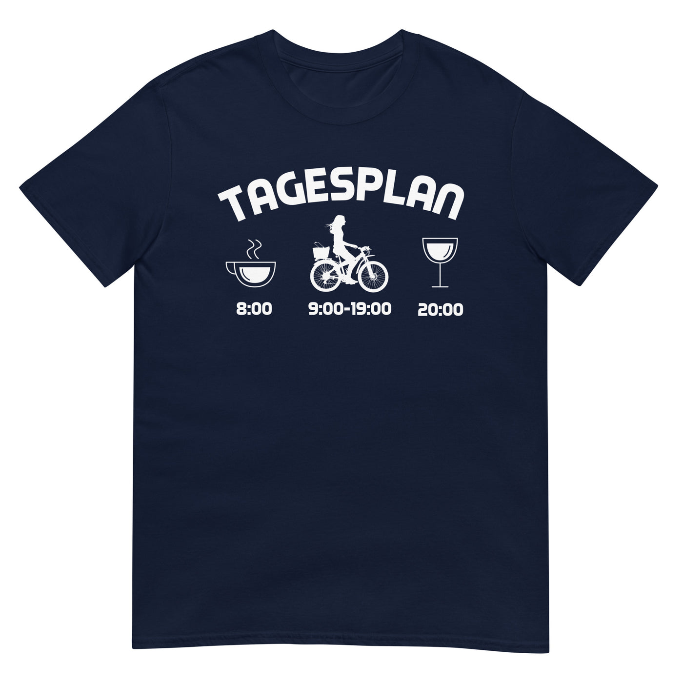 Tagesplan - T-Shirt (Unisex) fahrrad xxx yyy zzz Navy