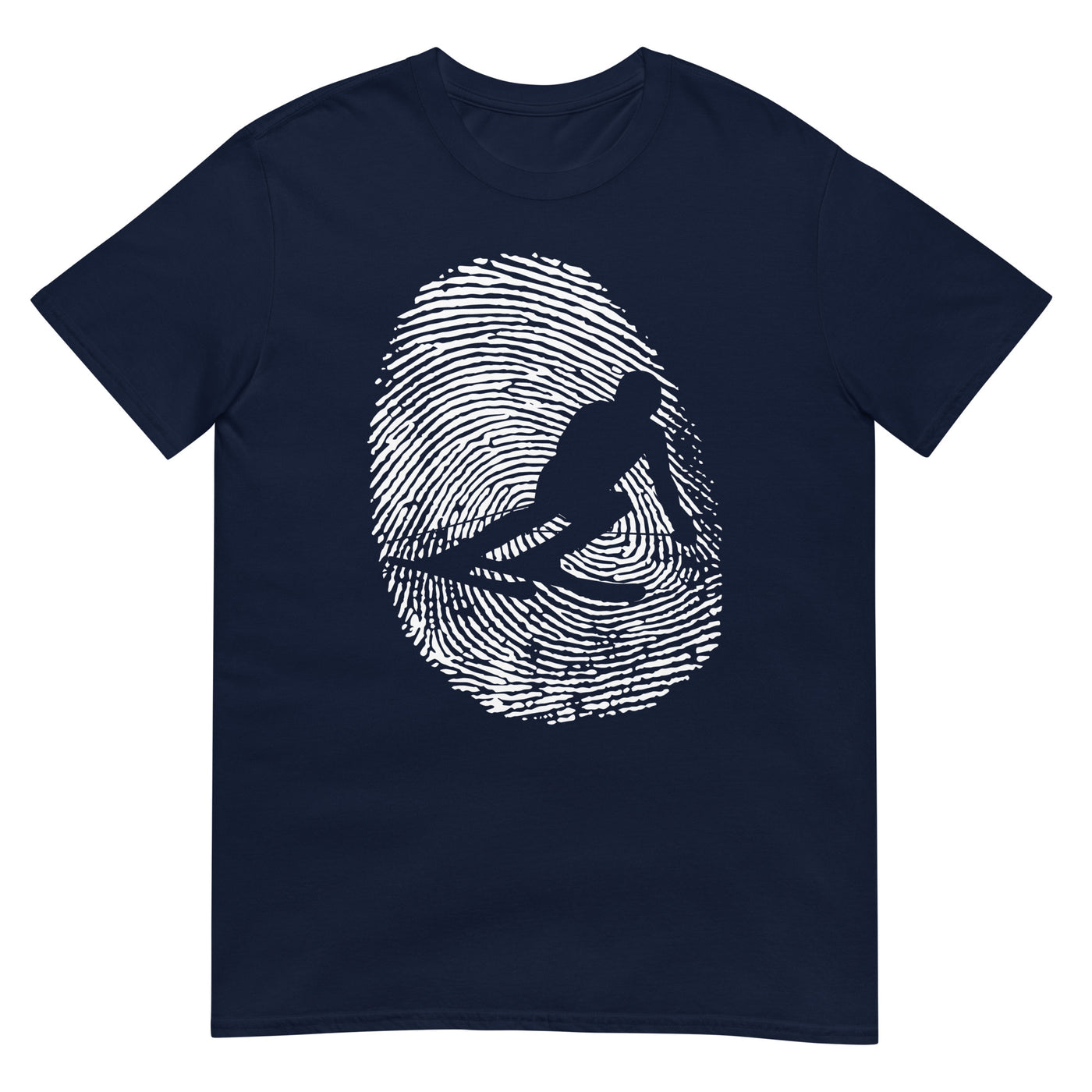 Thumb Print - Skifahren - T-Shirt (Unisex) klettern ski xxx yyy zzz Navy