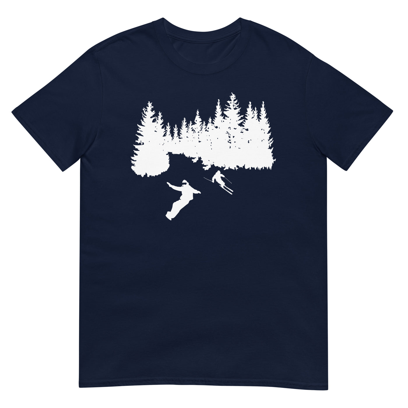 Bäume - Snowboarding - Skifahren - T-Shirt (Unisex) klettern ski xxx yyy zzz Navy