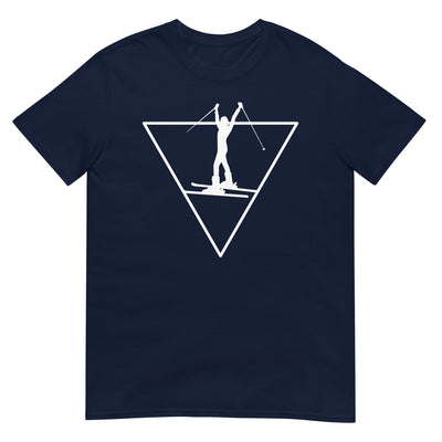 Dreieck und Skifahren - T-Shirt (Unisex) klettern ski xxx yyy zzz Navy