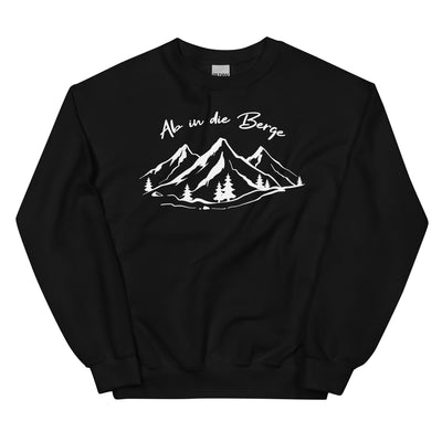 Ab In Die Berge - Sweatshirt (Unisex) berge wandern Schwarz