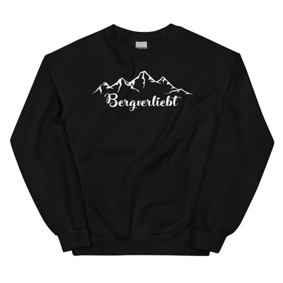 Bergverliebt (13) - Sweatshirt (Unisex) berge Schwarz