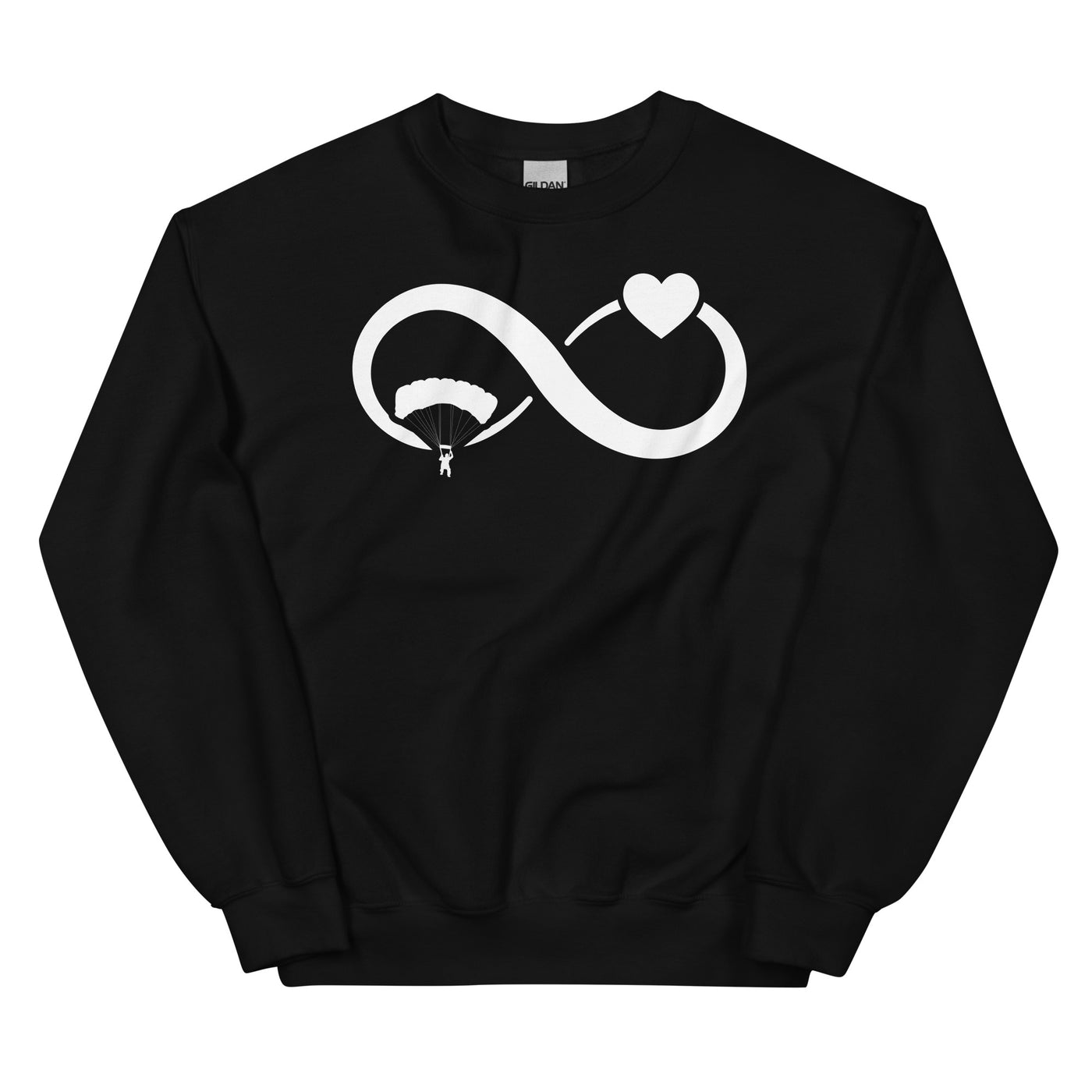 Infinity Heart and Paragliding - Sweatshirt (Unisex) berge xxx yyy zzz Black