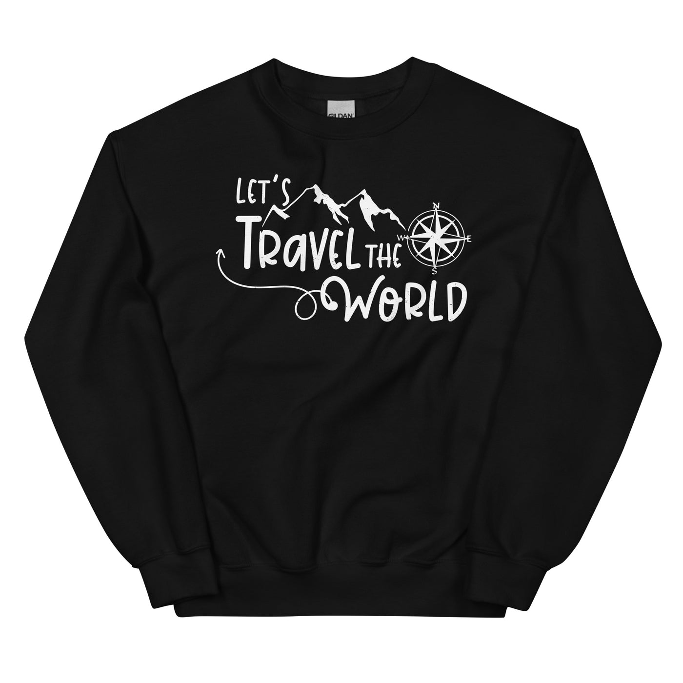 Lets travel the world - Sweatshirt (Unisex) camping wandern xxx yyy zzz Black