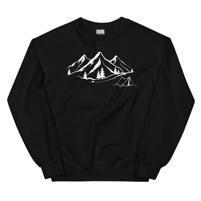 Berge 1 und Camping - Sweatshirt (Unisex) camping xxx yyy zzz Black