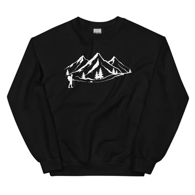 Berge 1 und Wandern - Sweatshirt (Unisex) wandern xxx yyy zzz Black