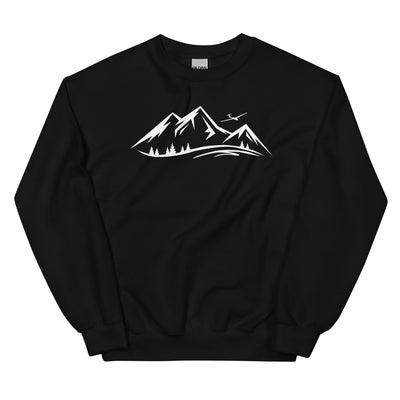 Berge und Segelflugzeug - Sweatshirt (Unisex) berge xxx yyy zzz Black