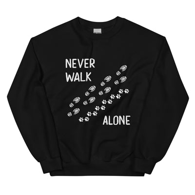 Never walk alone - Sweatshirt (Unisex) wandern xxx yyy zzz Black